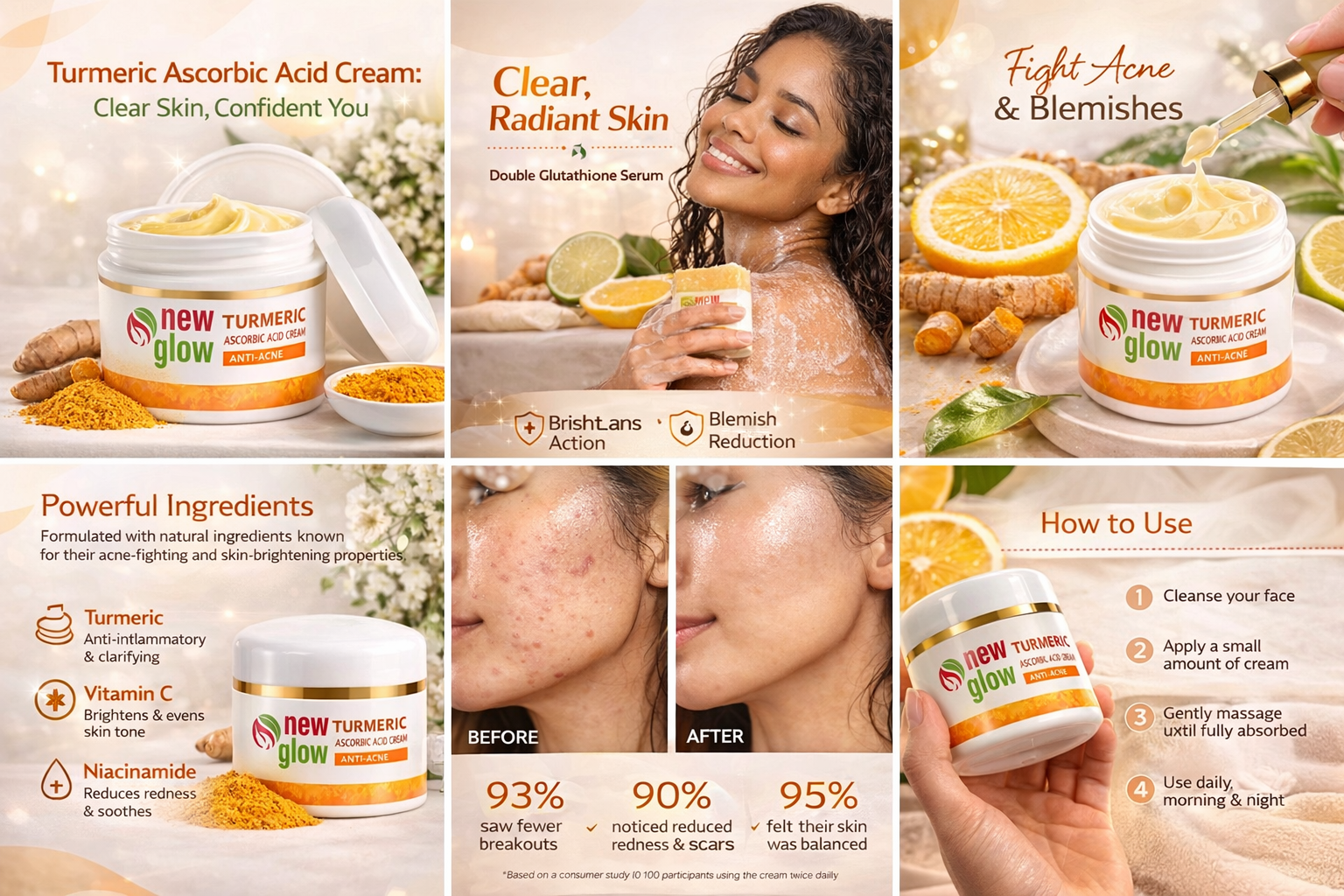 NEWGLOW Glow Bundle Set (4-Piece Routine) | Hydrating Skincare Set for Face & Body