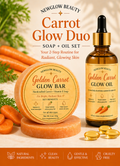 NEWGLOW Golden Carrot Glow Duo – Brightening Soap & Hydrating Body Oil for Radiant Skin