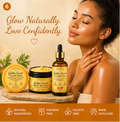 Golden Trio Glow Set | Soap, Body Butter & Glow Oil | Lemon, Carrot & Turmeric | 3-Step Radiant Skin Routine