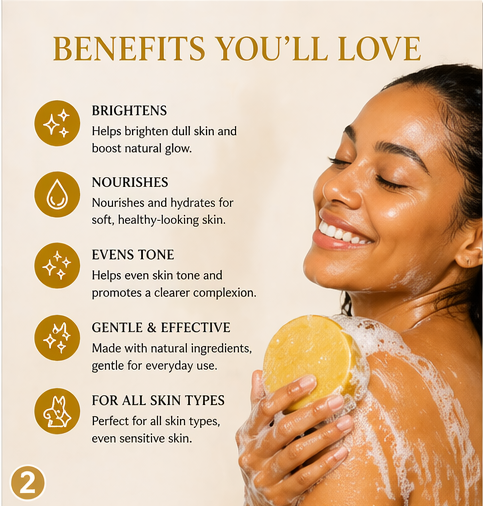 NEWGLOW Soap Trio – Brightening Lemon, Nourishing Carrot &amp; Turmeric Glow Bars (3-Pack)