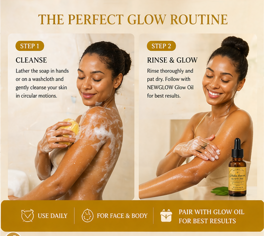 NEWGLOW Soap Trio – Brightening Lemon, Nourishing Carrot &amp; Turmeric Glow Bars (3-Pack)