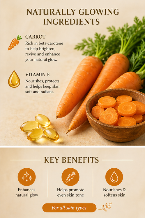NEWGLOW Golden Carrot Glow Bar – Carrot & Vitamin E Radiance Soap (4 oz)