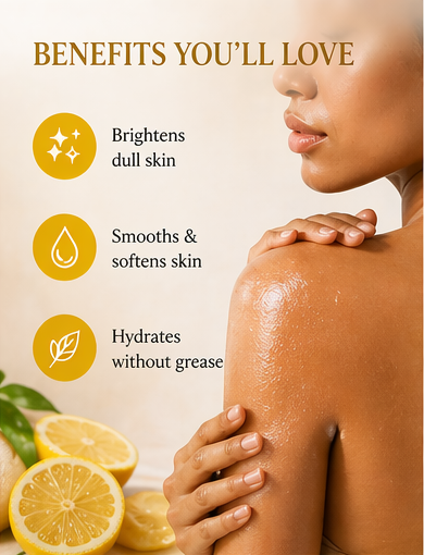NEWGLOW Golden Lemon Glow Duo – Brightening Soap & Body Oil for Smooth, Radiant Skin