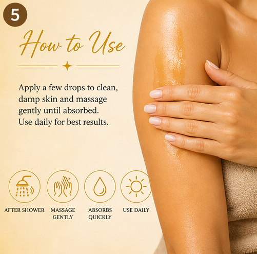 NEWGLOW Golden Turmeric Glow Oil – Lightweight Body Oil for Radiant, Smooth & Hydrated Skin