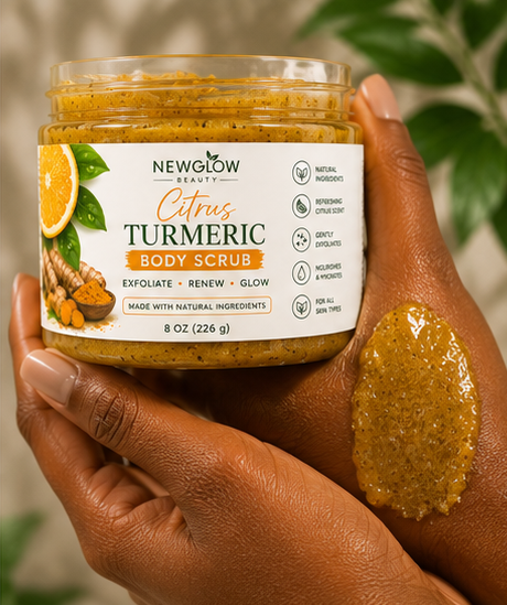 NEWGLOW Citrus Turmeric Body Scrub – Brightening & Exfoliating Glow Polish