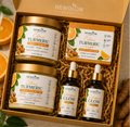 NEWGLOW Glow Essentials Gift Set – Turmeric Soap, Citrus Body Scrub & Radiance Oil